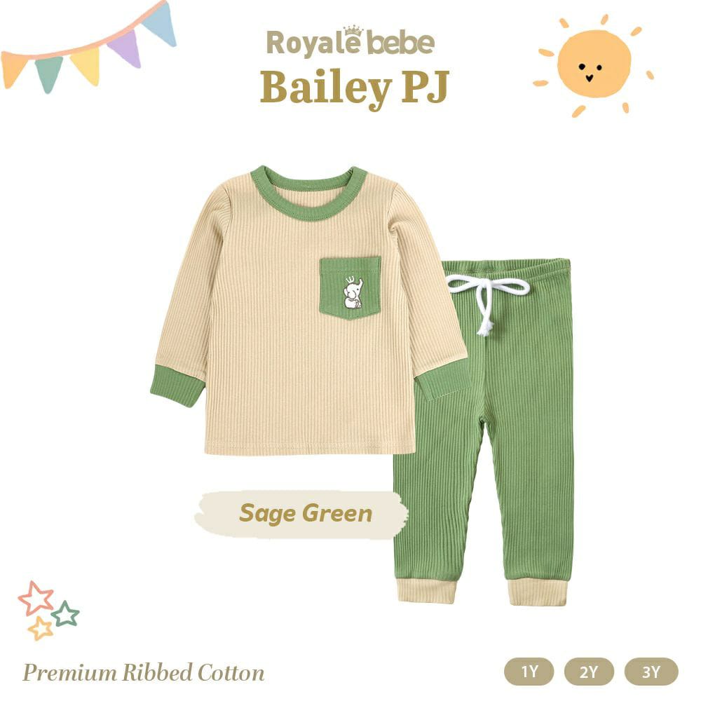 Royale Bebe - Piyama Bayi/Anak Bailey Pajamas Warna Random