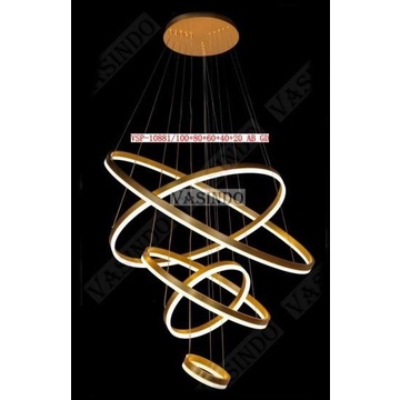 Modern Ring Led 5 Void 5Ring Dekorasi Ruangan Pendant Light Lampu