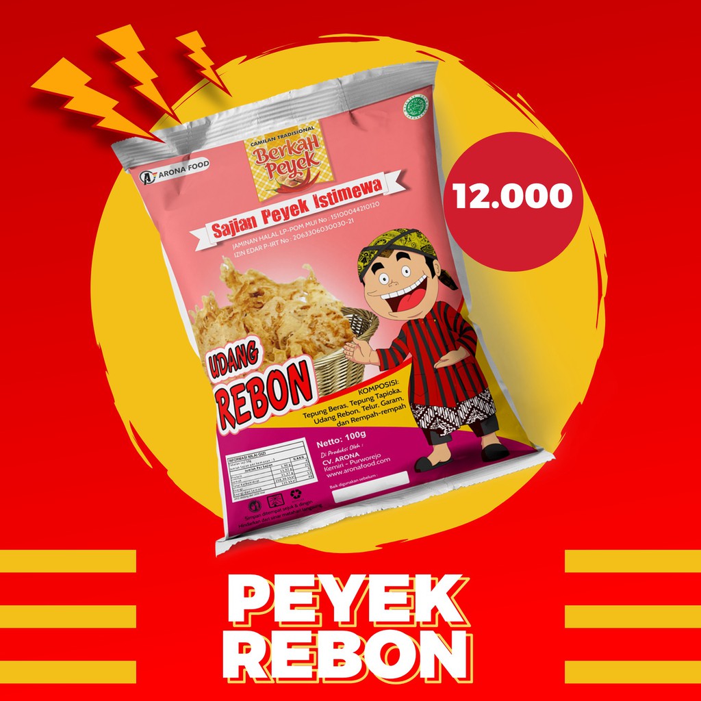 

ARONA FOOD PEYEK REMPEYEK REBON 100g