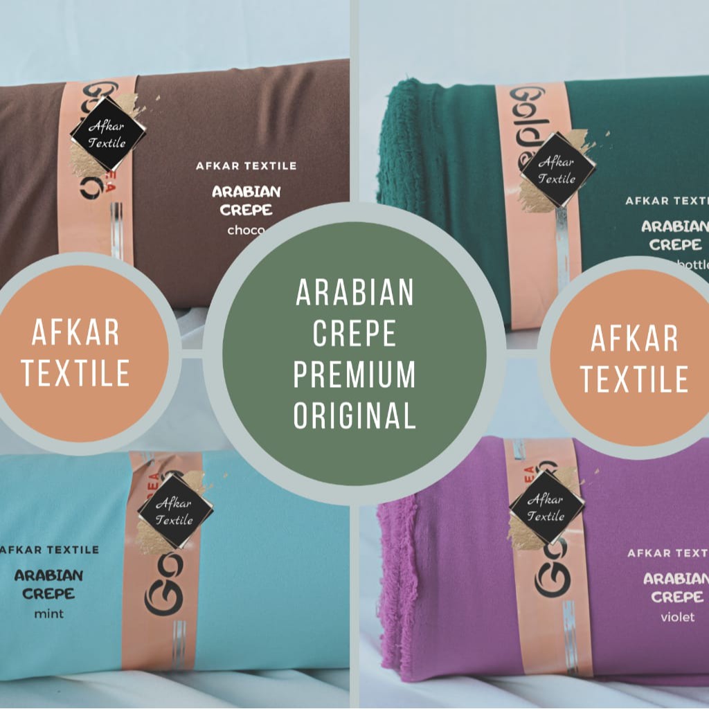 KAIN ARABIAN CREPE ORIGINAL - Bahan Jenis Mosscrepe Original Import Japan [Tidak Jual KW]