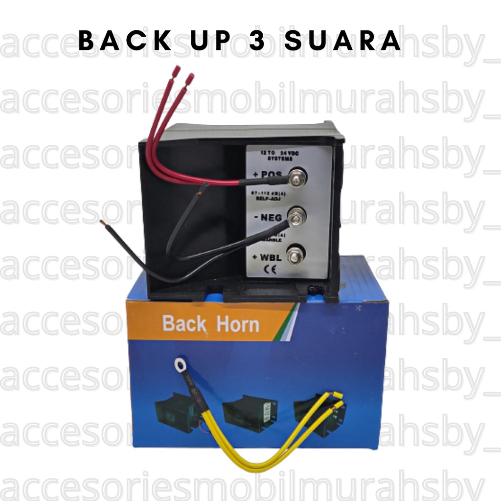 3 Suara Fungsi Klakson Atret / Back Horn / Alarm Mundur / Back Buzzer Truck 12V-24V DC