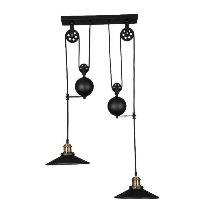 LAMPU GANTUNG VINTAGE INDUSTRIAL 2 LAMPU