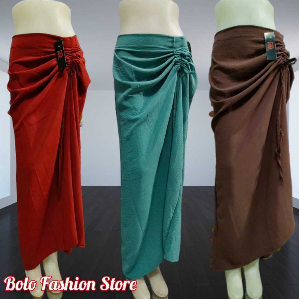 Rok Serut Crinkle Airflow Premium | Korean Style Sexy Skirt | Pakaian Wanita Remaja