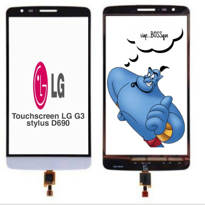 TOUCHSCREEN LG STYLUS G3 D690 BLACK WHITE