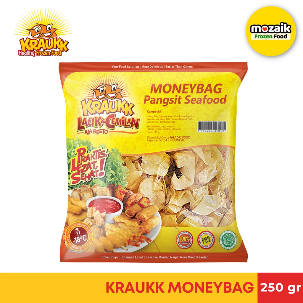 

Kraukk Moneybag 250 gr-Mozaik Frozen Mart/Frozen Food Palembang
