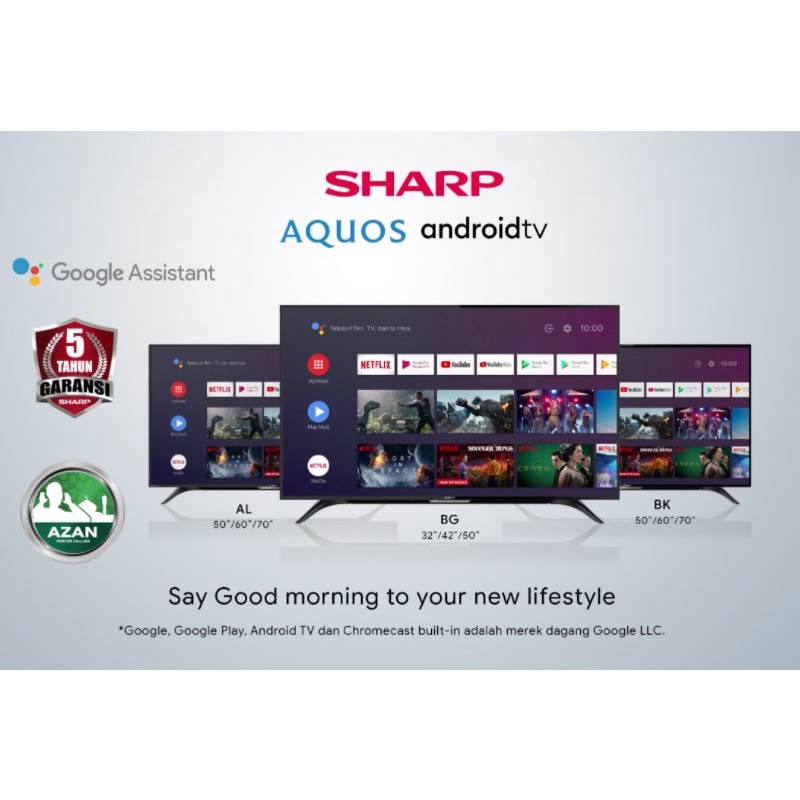 SHARP LED Android TV 50&quot; 4K Ultra HD UHD Digital 4T C50BK1I Smart TV