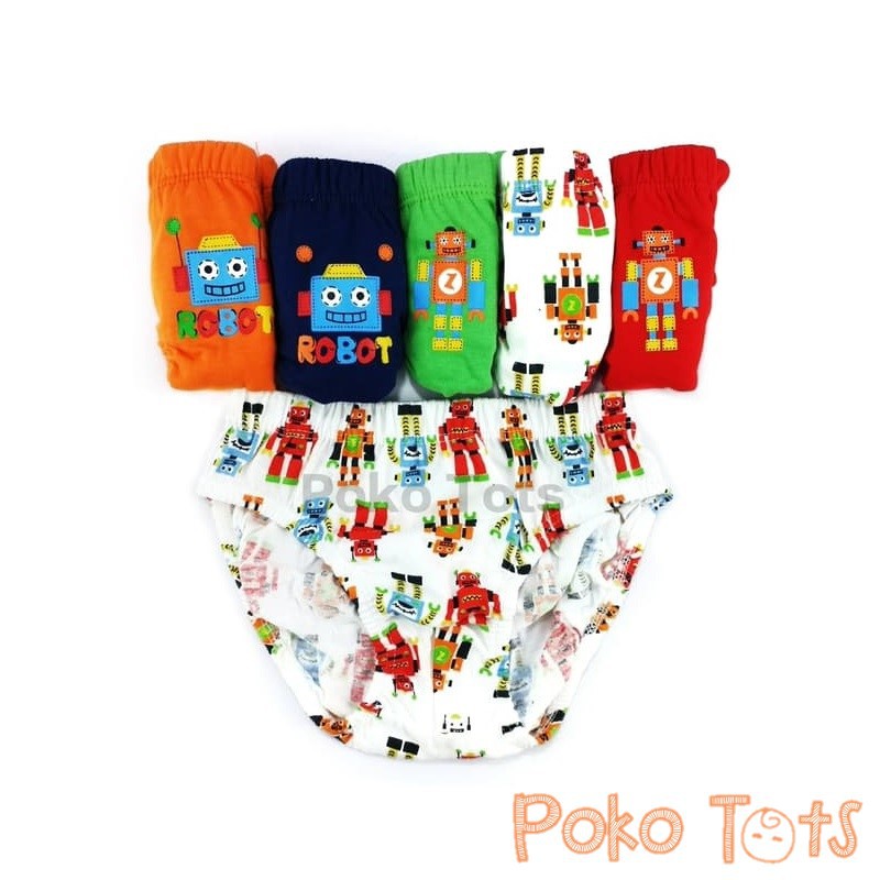 Ridges Boy's Briefs Robotic Isi 6 pcs Celana Dalam Anak Motif Robot