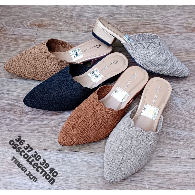 SANDAL SLOP MULES VISION MARTIN WANITA, REALPICTURE, GOOD QUALITY, FREE BOX