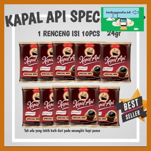 

Tytr7S6- Kapal Api Special Mix Kopi Dan Gula Scht 24Gr Isi 10Pcs Rencengan Re7Rti8-
