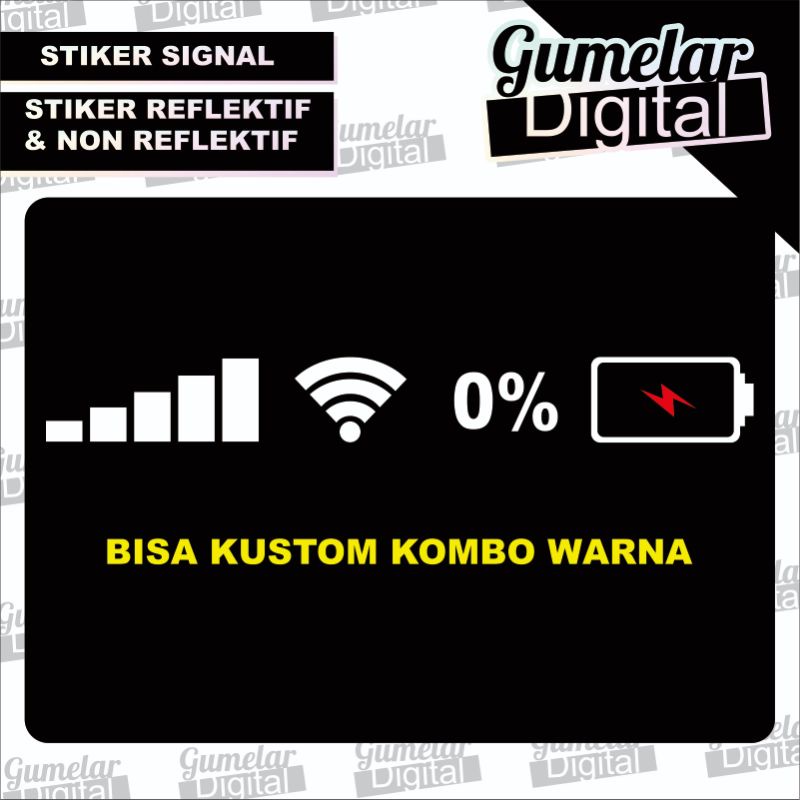 CUTTING STIKER BATERAI WIFI SINYAL HP PHONE VIRAL CUTTING STIKER MOBIL MOTOR