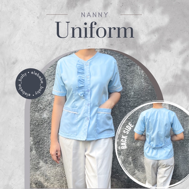 Baju Suster Rempel/ Baju Baby Sitter / Seragam Suster / Nanny Uniform / Seragam Nanny / Seragam Baby