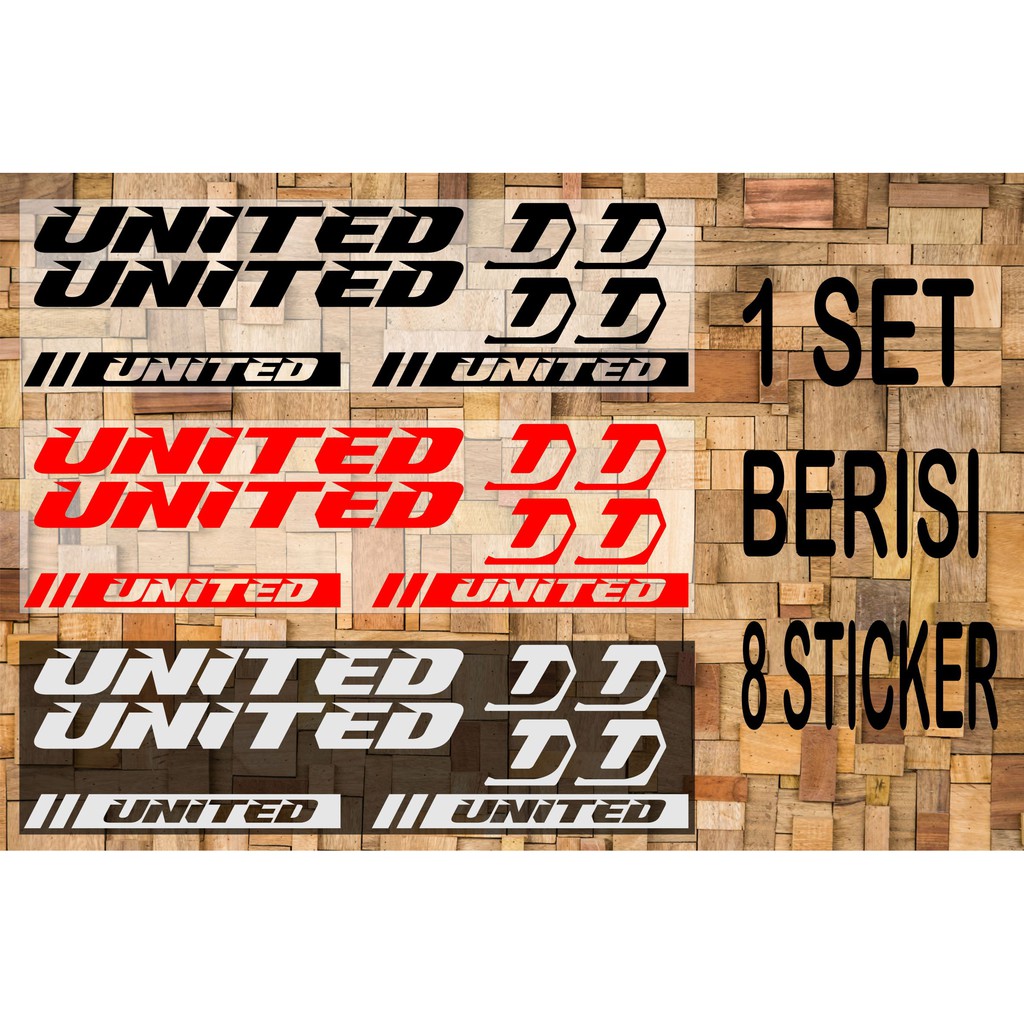 Cutting Sticker Sepeda United, Stiker United