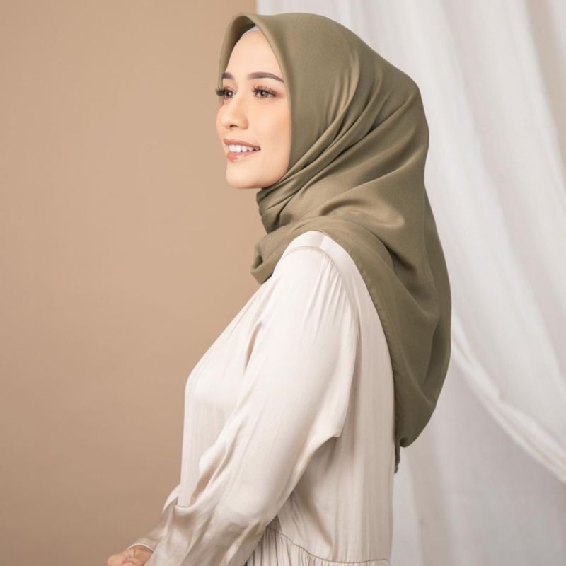 JILBAB VOAL PLAIN ULTRAFINE VOAL IRON LOGO HEAVEN LIGHTS-Hazelnut
