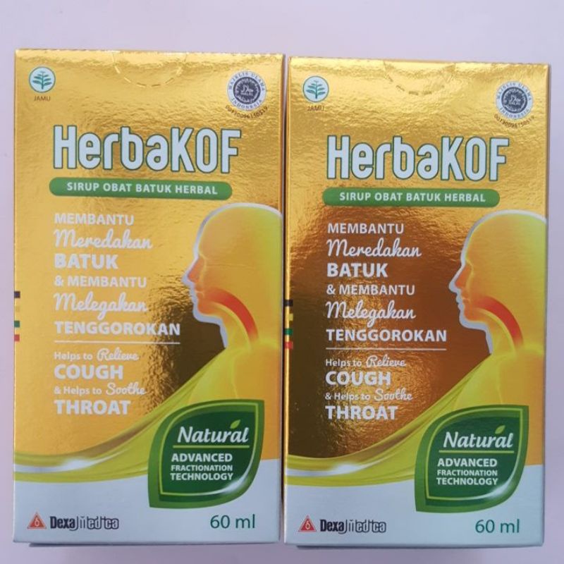 Jual Herbakof Sirup Obat Batuk Herbal Herbakof 60ml Shopee Indonesia