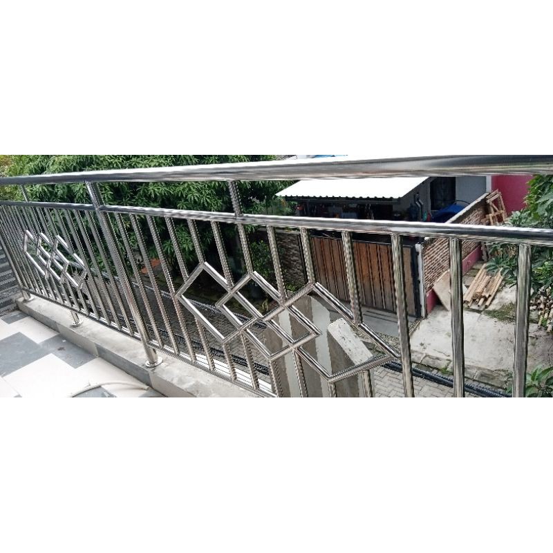 Jual Pagar Balkon Stainless kualitas 201 mewah dam kokoh | Shopee Indonesia