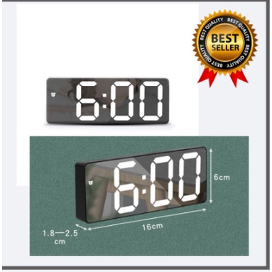 Jam Meja Digital Led Weker / Smart Digital Alarm Clock Mirror Desktop