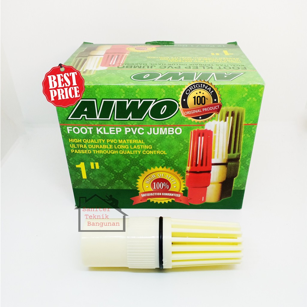 FOOT KLEP AIWO PVC JUMBO 1&quot; INCH-KLEP SUMUR-TUSEN KLEP SARINGAN AIR