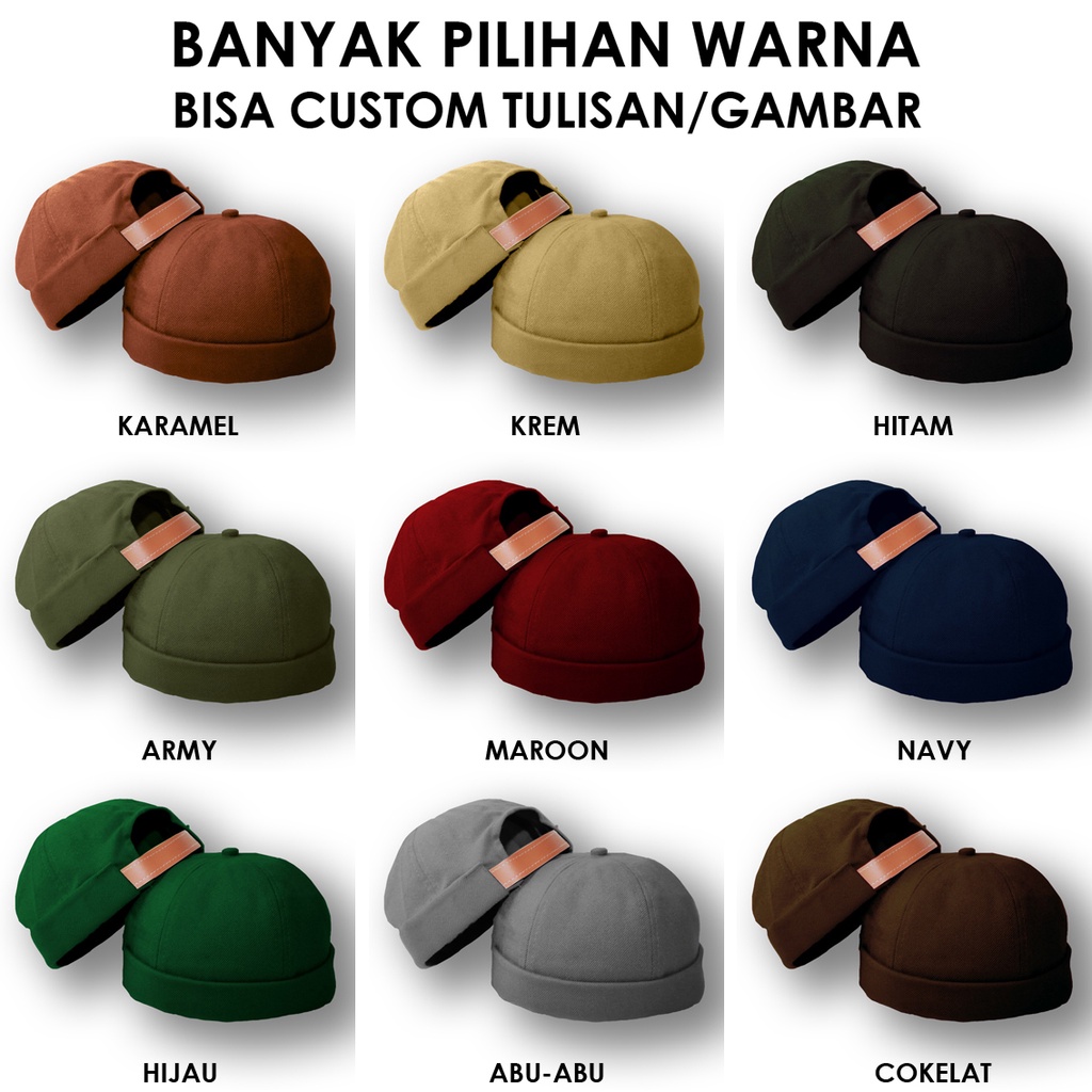 Topi Cap Miki Hat tauhid Peci Hijrah Peci Kekinian Dewasa Mikihat custom