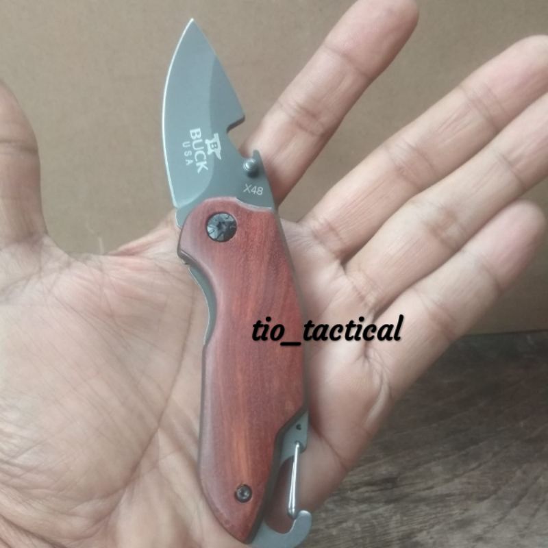 PISAU LIPAT CARABINER X48 BUCK SURVIVAL