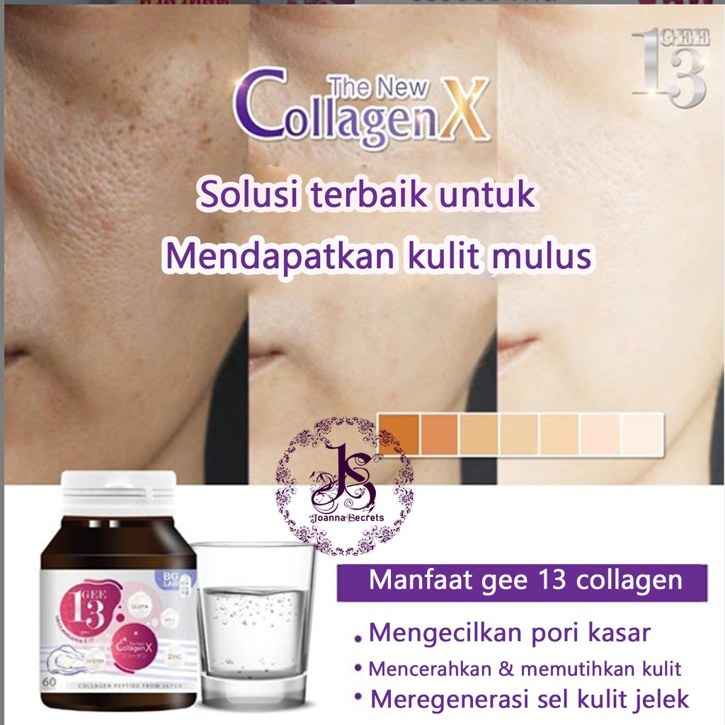Gee 13  Collagen VERSI ASLI X BG LAB original CL pemutih tubuh Pengecil pori pori