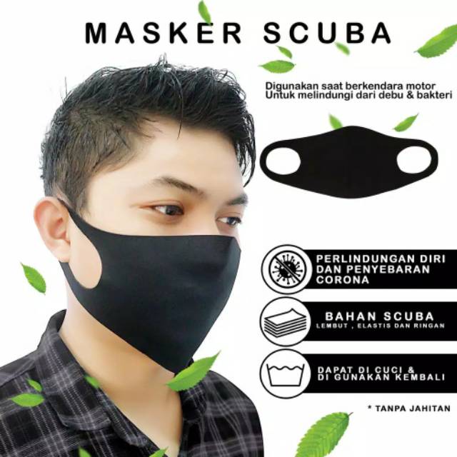 Fourfashion MASKER SKUBA TANPA JAHITAN SCUBA