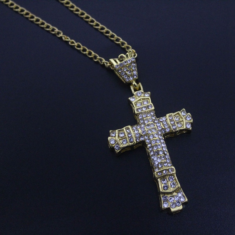 Men Fashion Jewelry 18K Gold / 925 Silver DIAMOND Stainless Steel Cross Pendant