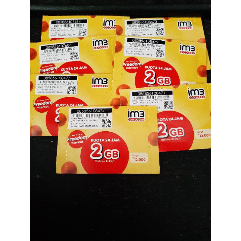 kartu perdana IM3 2GB (1BULAN)