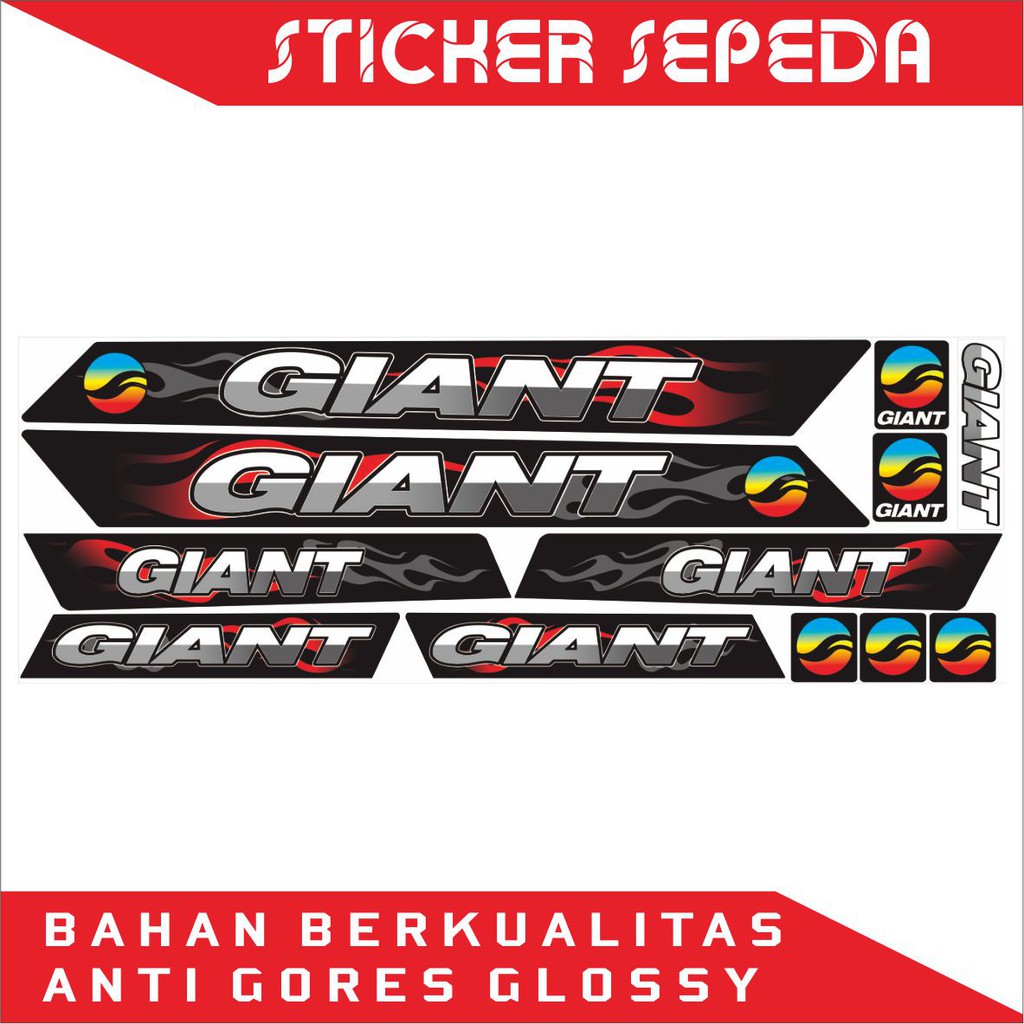 STICKER SEPEDA GIANT - STICKER SEPEDA MEREK GIANT - 01 -SAHILA STICKER