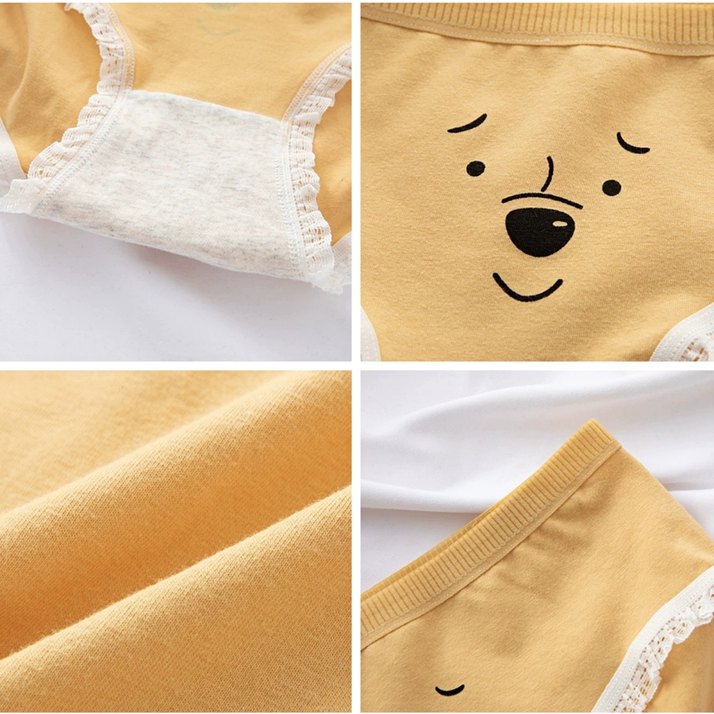 Celana Dalam Wanita Kawaii Yellow - CD Imut Fashion Undies Celana Dalam Wanita Polos High Quality