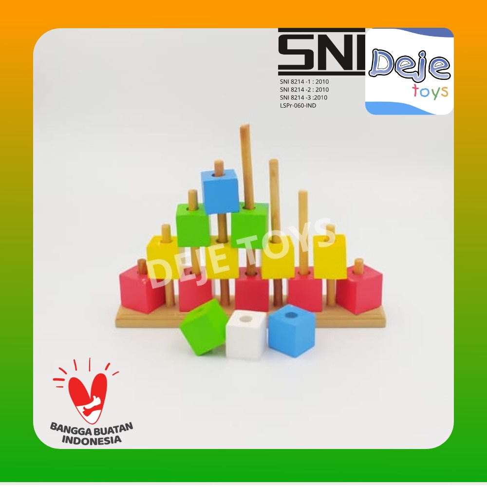 Balok Piramid Kubus _Mainan APE