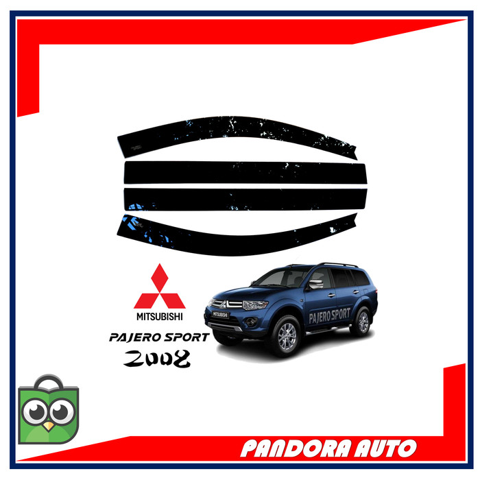 TALANG AIR MOBIL MITSUBISHI PAJERO SPORT 2008 MODEL SLIM BAHAN AKRILIK HITAM