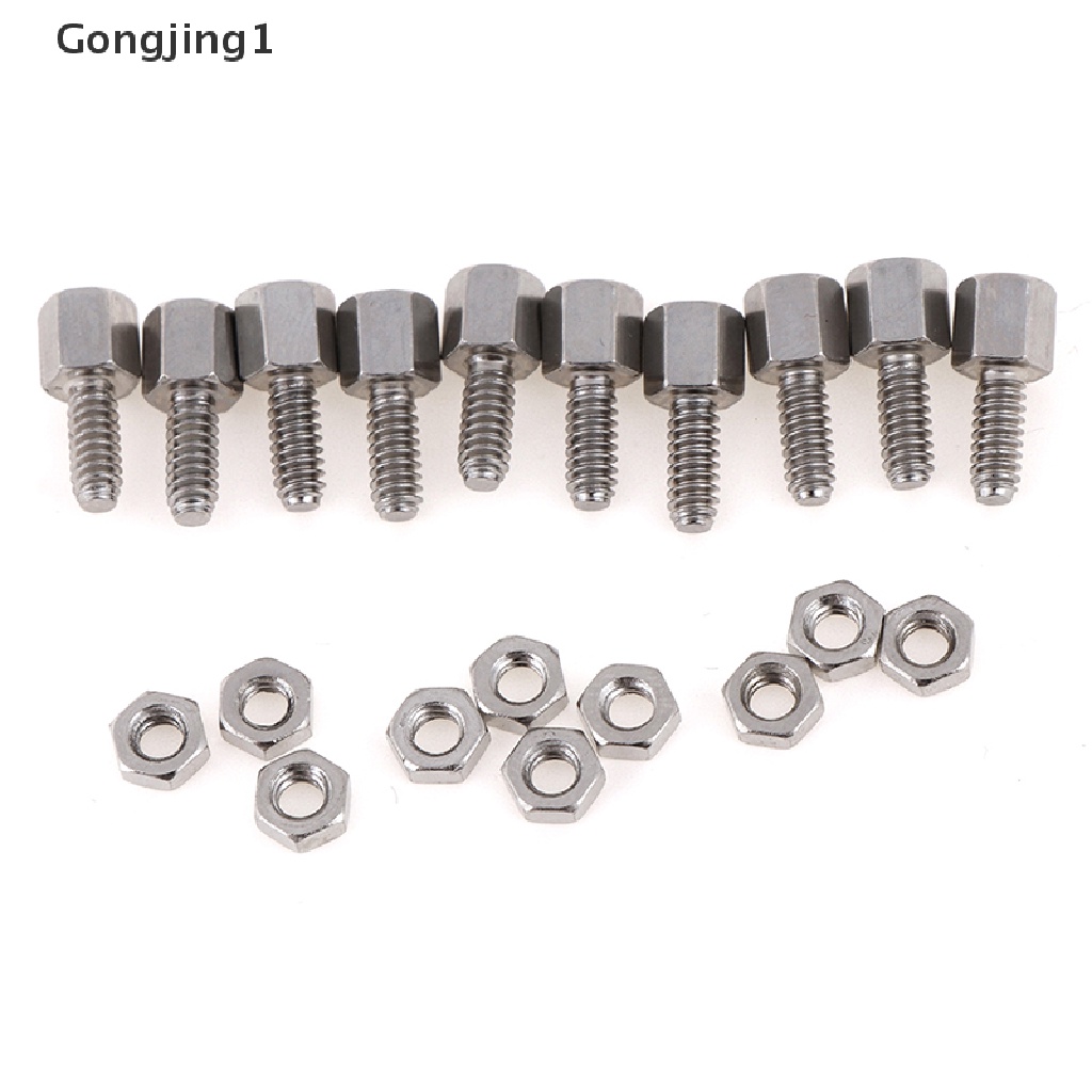 Gongjing1 10 Set Baut + Mur Ukuran 5 + 7mm