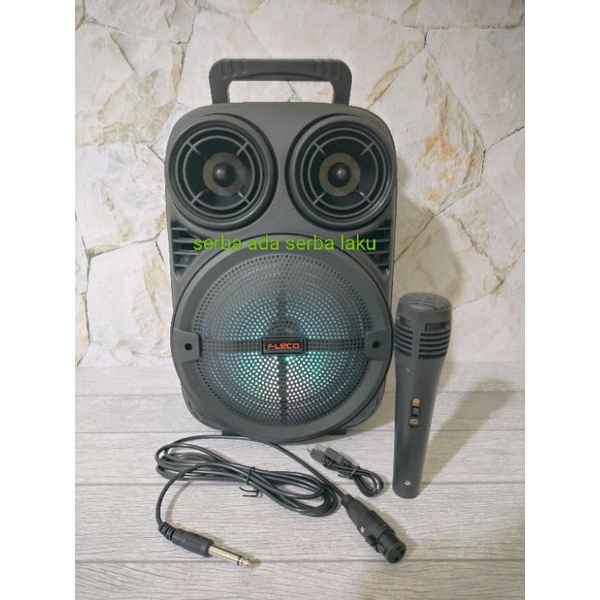 Speaker Bluetooth Portable 6,5inch Plus Microphone Mirip Km-3381 F 3381 FLECO