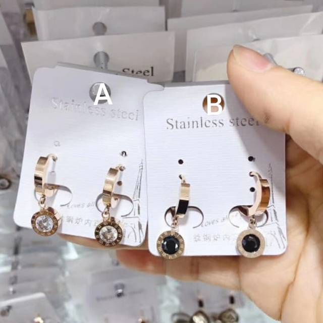 Anting korea titanium asli anti karat &alergi