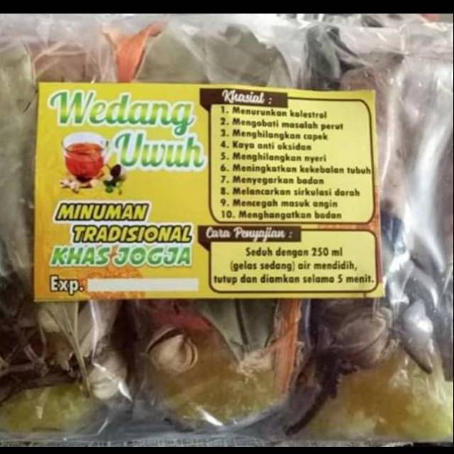 

Wedang uwuh khas Jogja dg gula dan tanpa gula