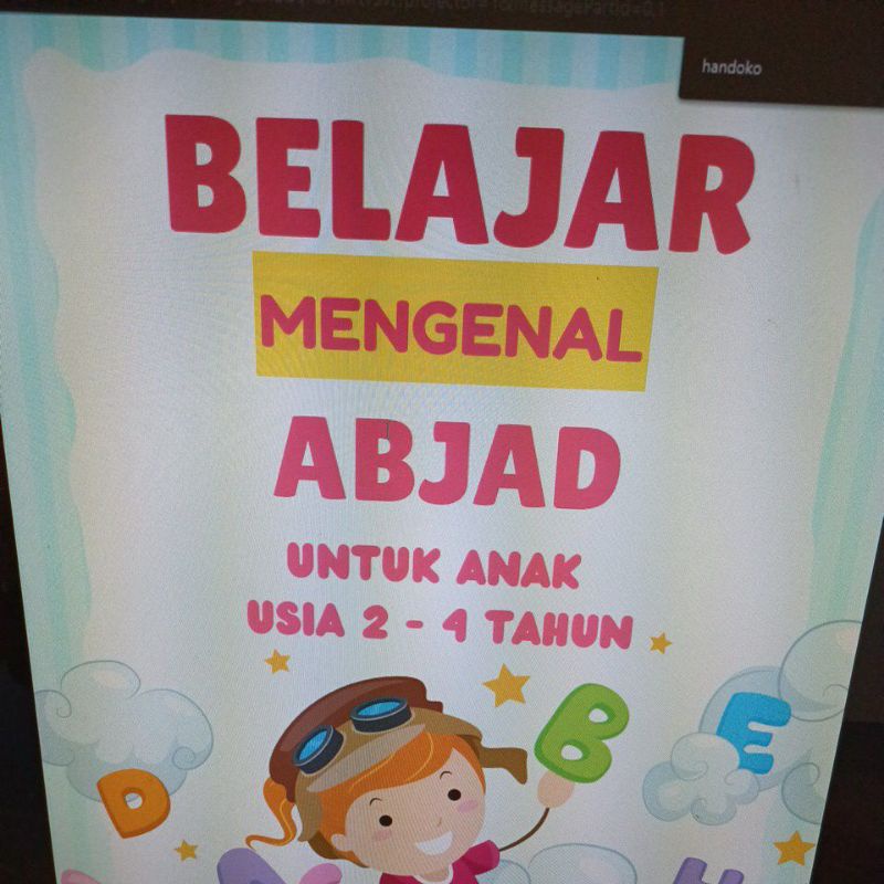 

pesanan Tazkia buku belajar mengenal abjad paud 2-4 tahun