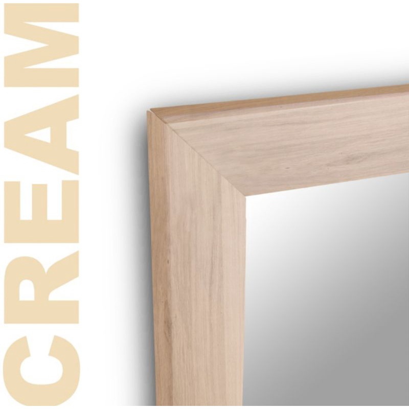 Aesthetic Cermin dinding gantung minimalis Cermin makeup Cermin dinding murah 65x25-Krem