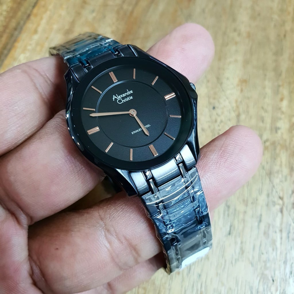 alexandre Christie  AC 8605  wanita  original  stainless steel black