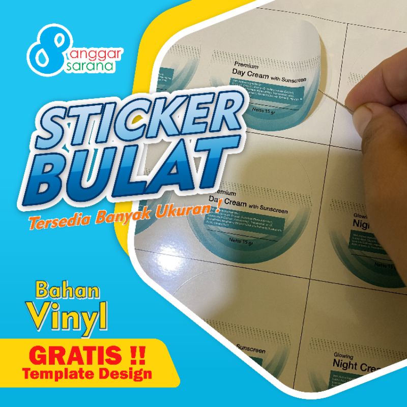 

Stiker Vinyl Label Custom Kemasan Makanan Minuman anti air - FREE TEMPLATE