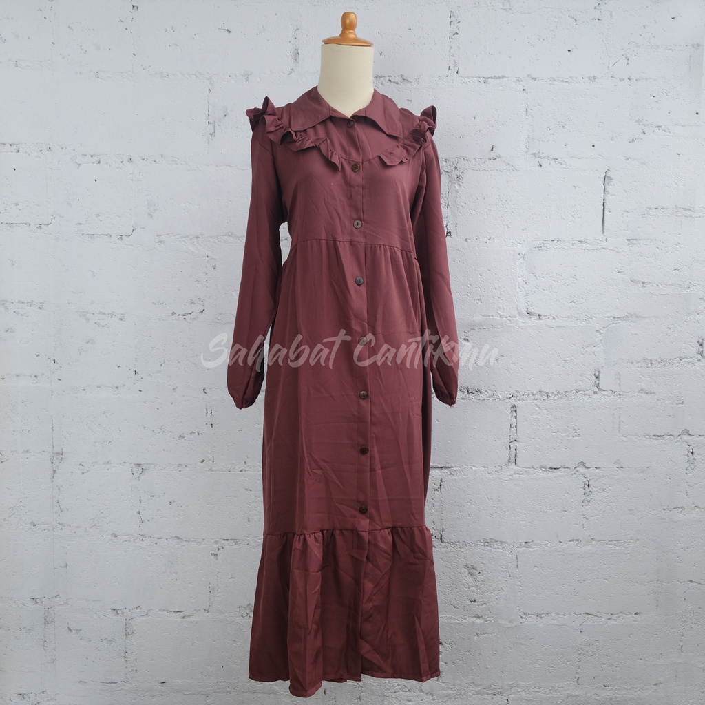 Gamis Midi Dress Rempel Syakilla Manis Manja