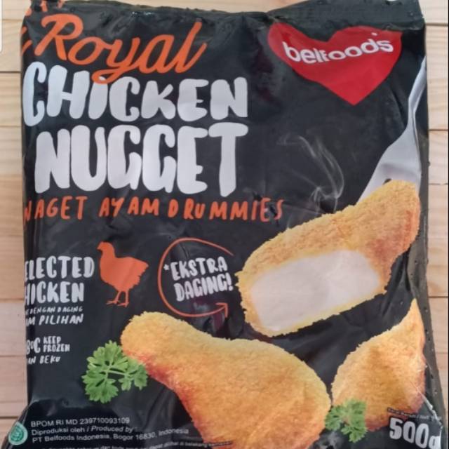 

Nugget Ayam Drummies Royal Belfoods 500 gr promo