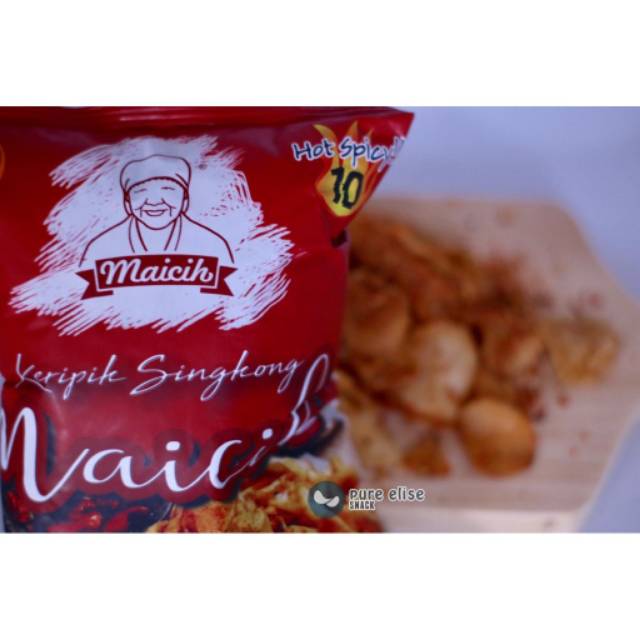 MAICIH 100 GRAM | KERIPIK SINGKONG DAN BASRENG | KERIPIK PEDAS | BASRENG PEDAS