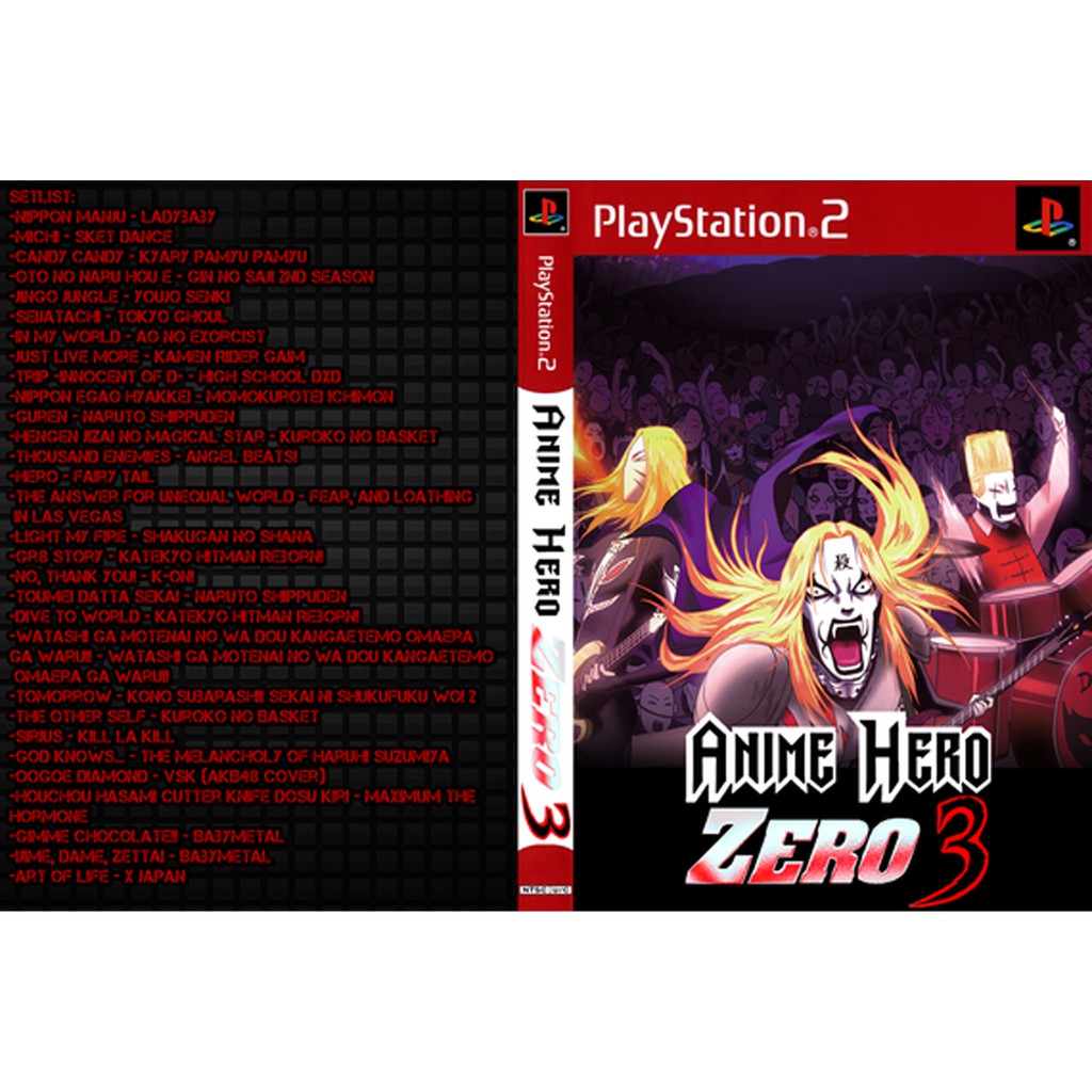 Kaset Ps2 Game Guitar Hero Anime Zero 3