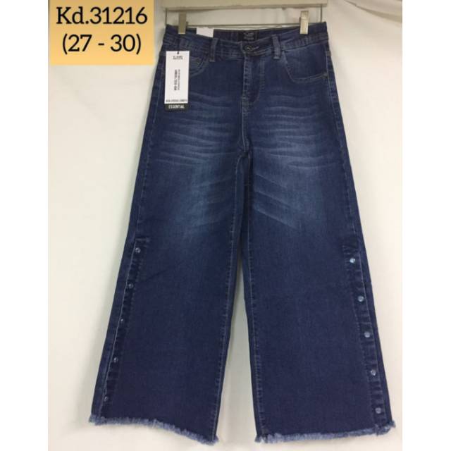 VJ KULOT JEANS IMPORT BANGKOK KANCING SAMPING EXTRA JUMBO