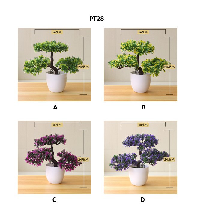 DODORY PT28 Tanaman Bunga Bonsai Plastik Dekorasi Rumah Pot Tanaman Bunga Hias Bongsai Artificial Flower Decoration