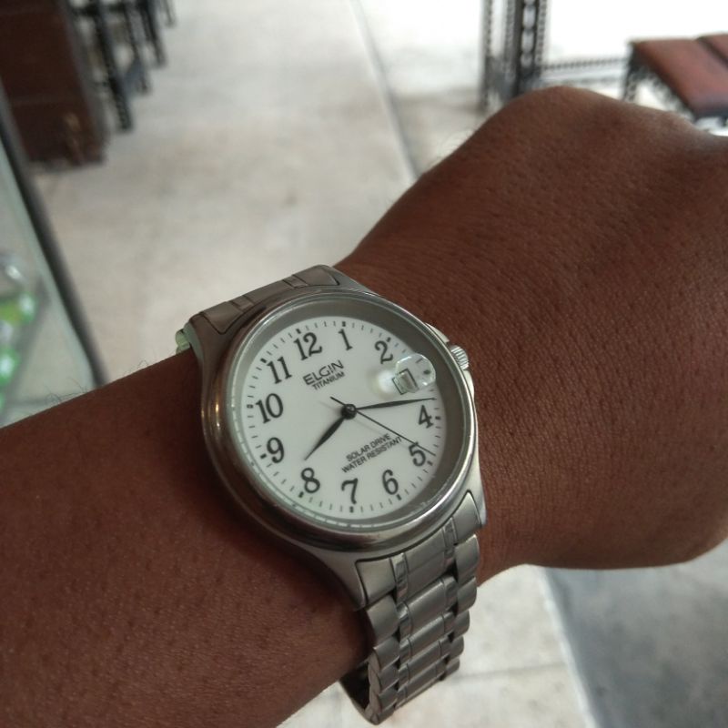 Jam tangan pria Elgin solar drive FK 1118 C