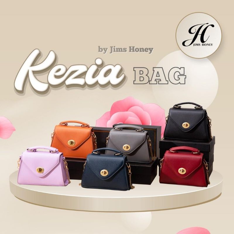 Tas Mini Selempang Wanita Jims Honey Kezia Bag Rantai Jinjing Mewah Oranye Ungu Merah Navy