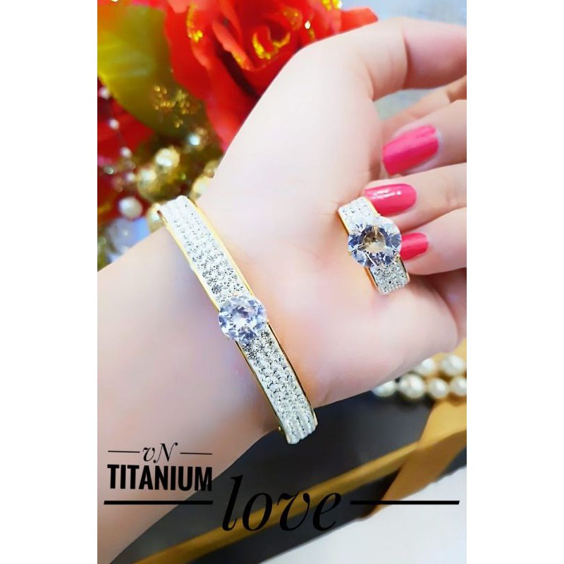 Titanium Gelang dan Cincin LL031