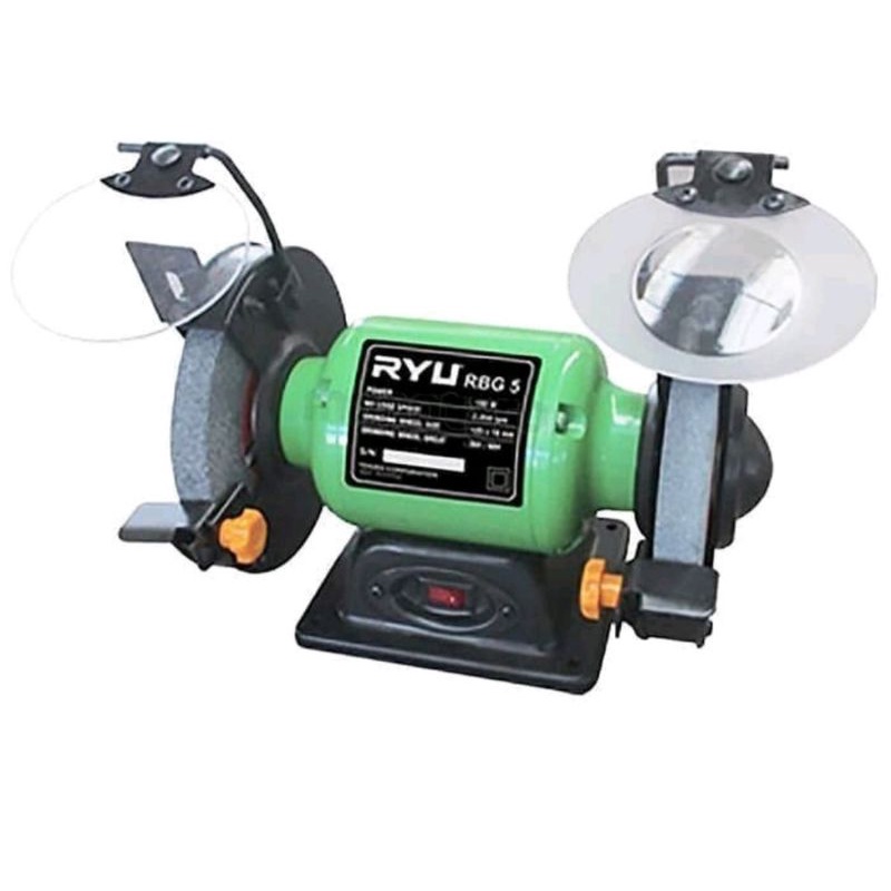 Gerinda Duduk 5" RYU RBG5 Bench Grinder 5 Inch RBG 5 RYU Mesin Mesin Gerinda Asah Poles