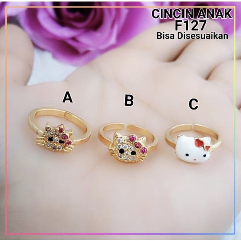 Cincin xuping cincin anak hello kitty F127 lapis emas gold